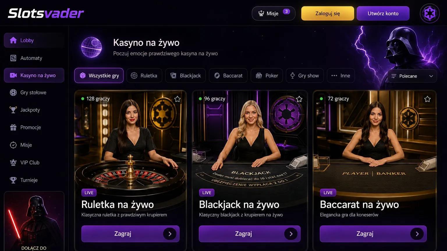 Slots Vader opinie graczy o Slotsvader Casino